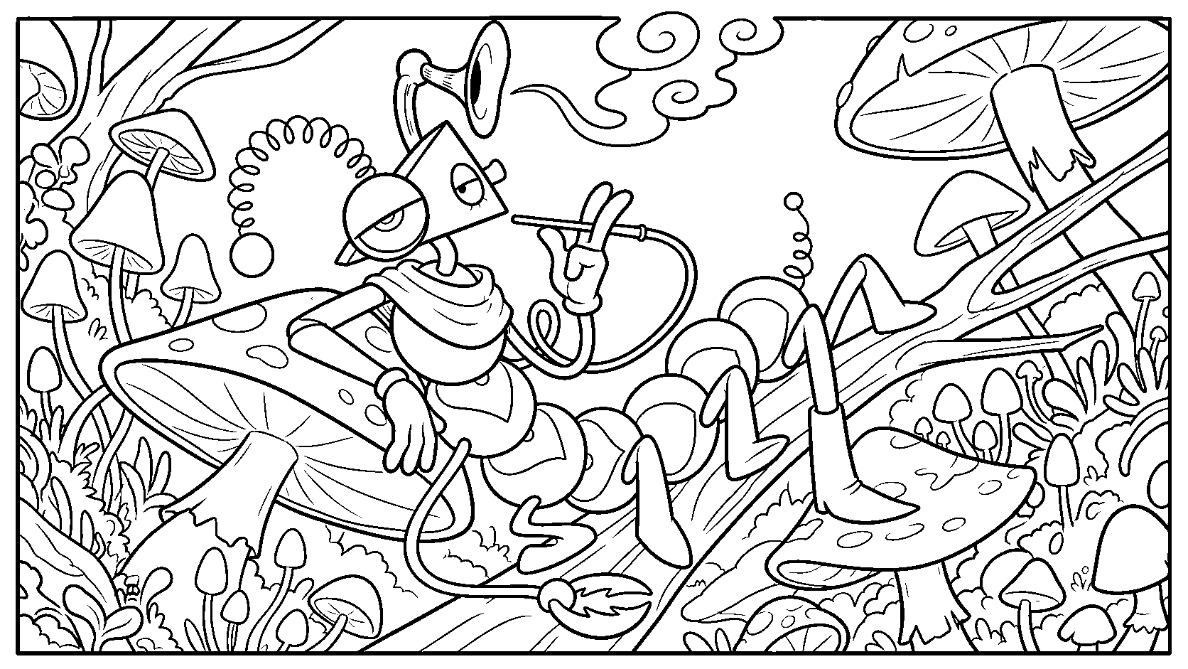 zooble alice in wonderland caterpillar mushroom costume tadc the amazing digital circus line art
