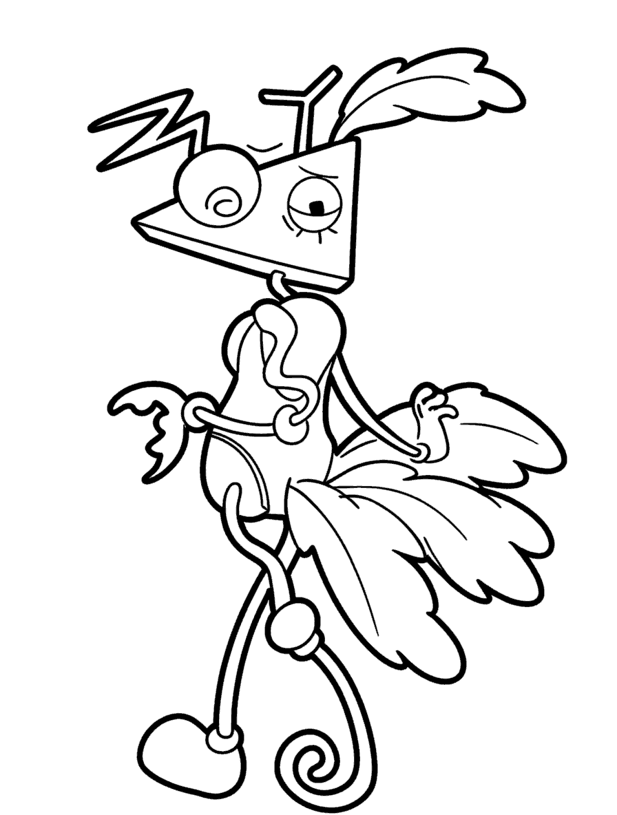 zooble character pose the amazing digital circus line art