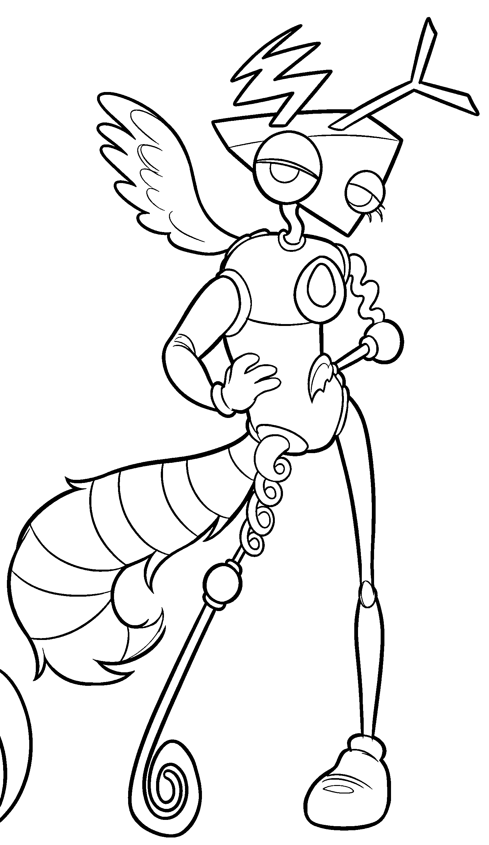 zooble full body standing pose the amazing digital circus line art