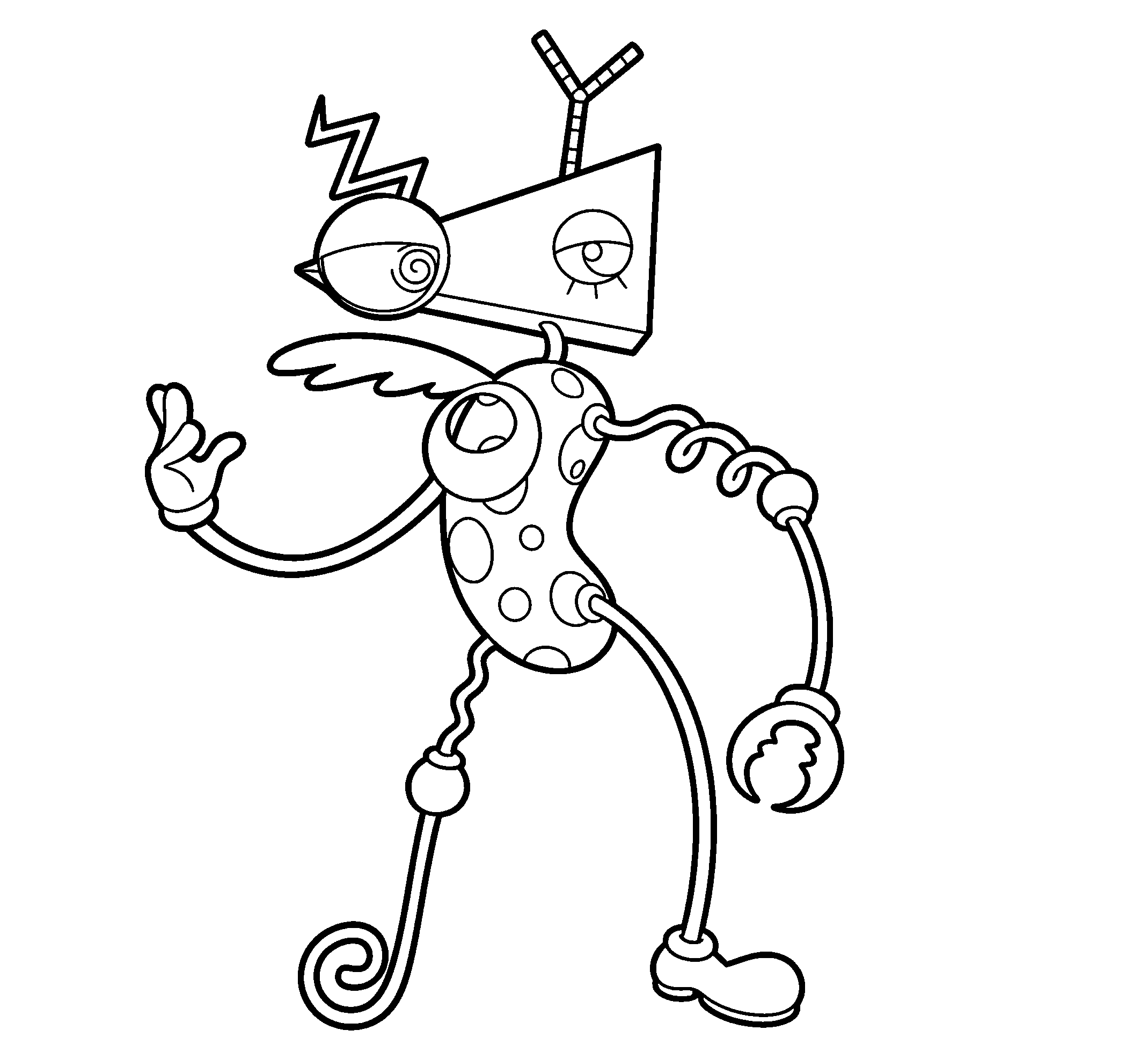 zooble the abstract figure the amazing digital circus line art