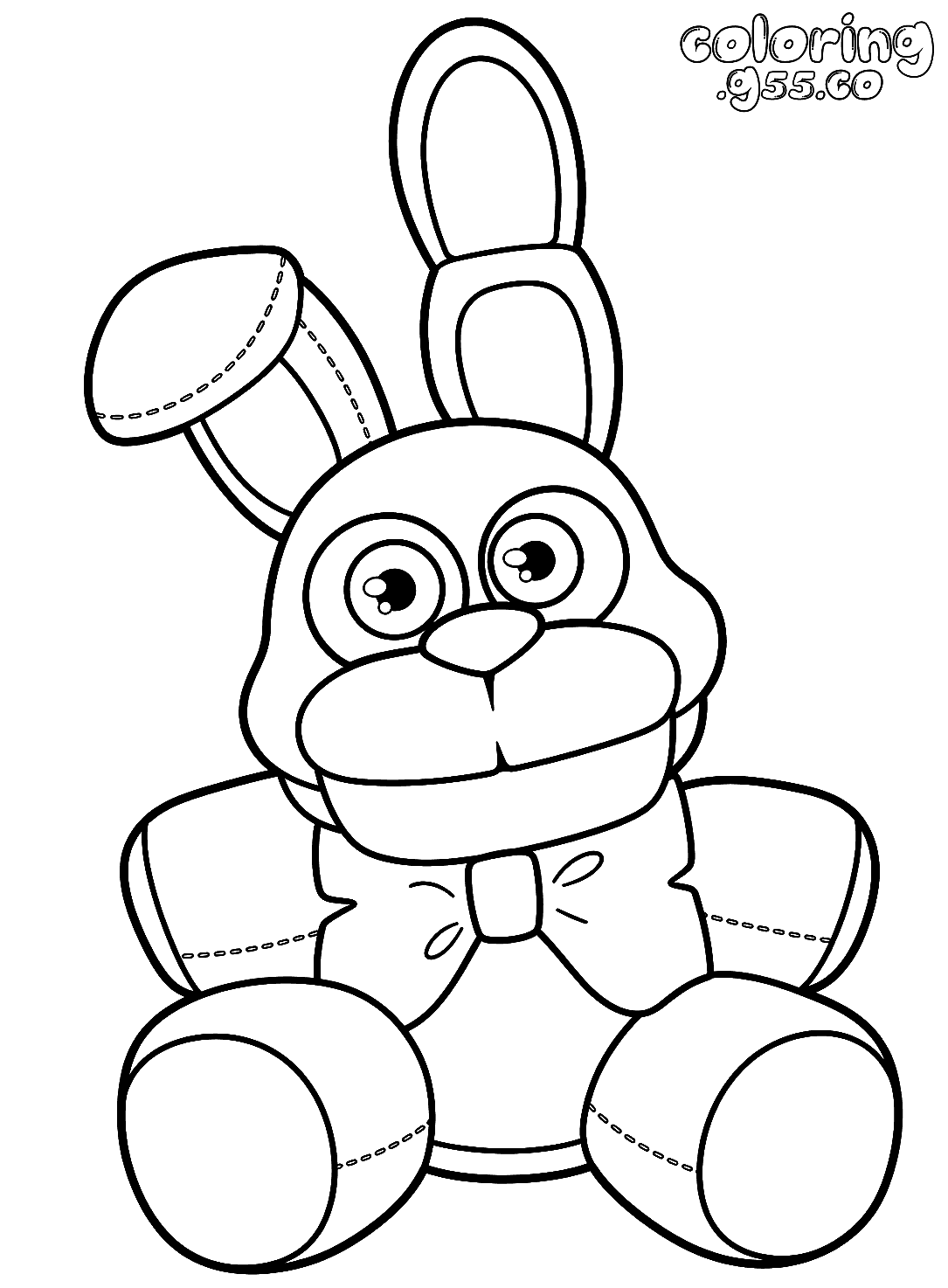 cute plush bonnie five nights at freddys line arts