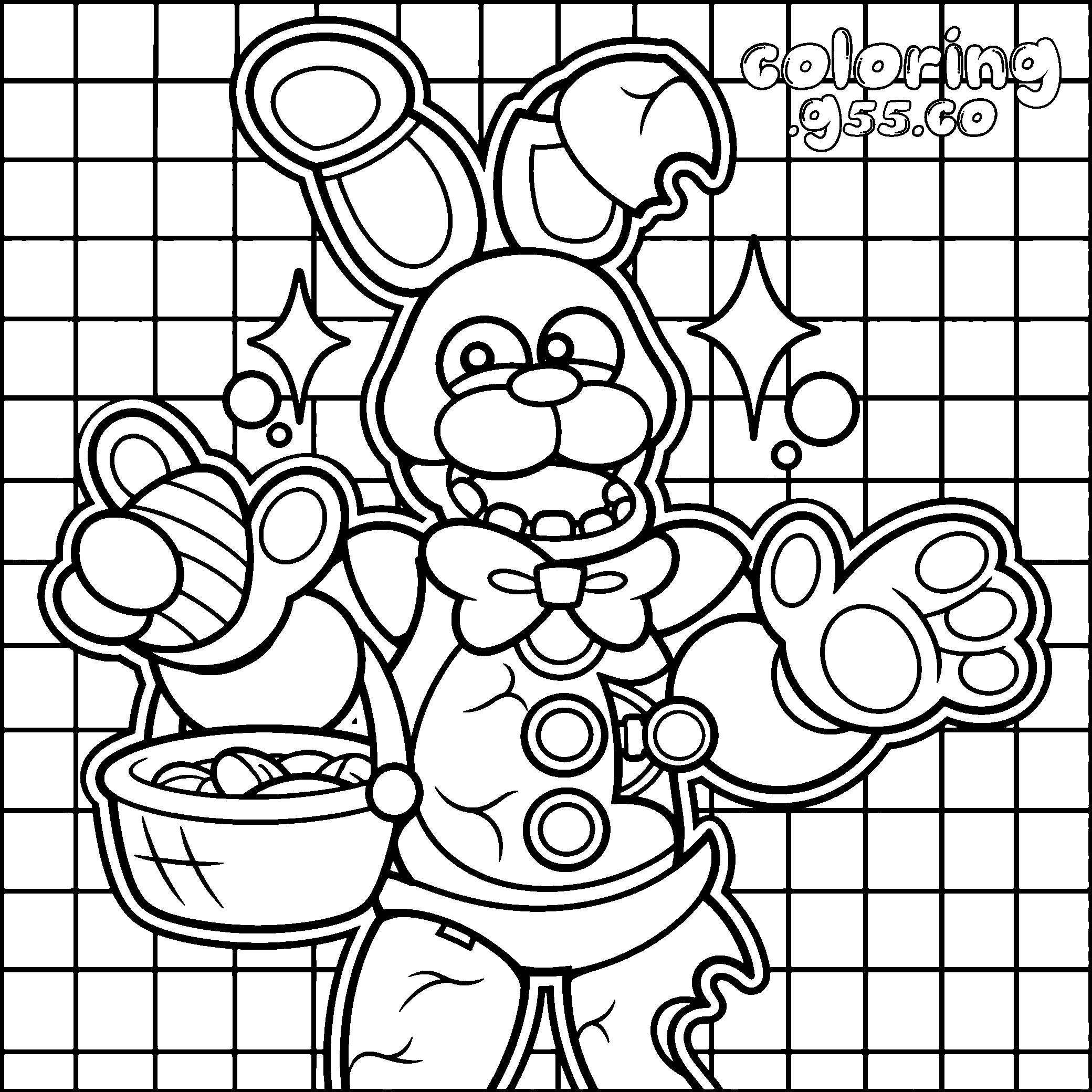 easter bonnie five nights at freddys line art