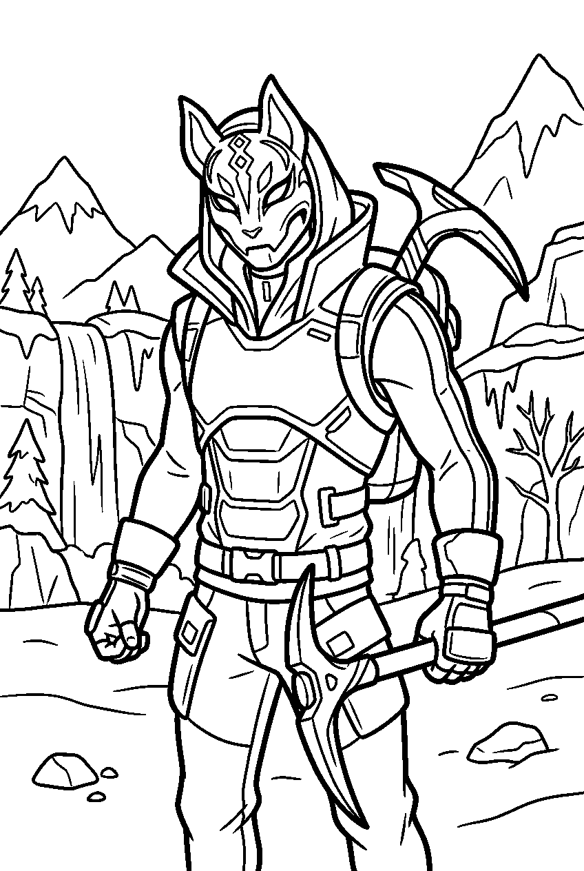 fortnite drift in frozen valley line art