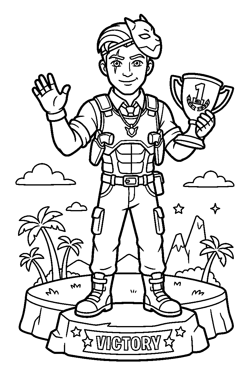 fortnite midas in victory island line art