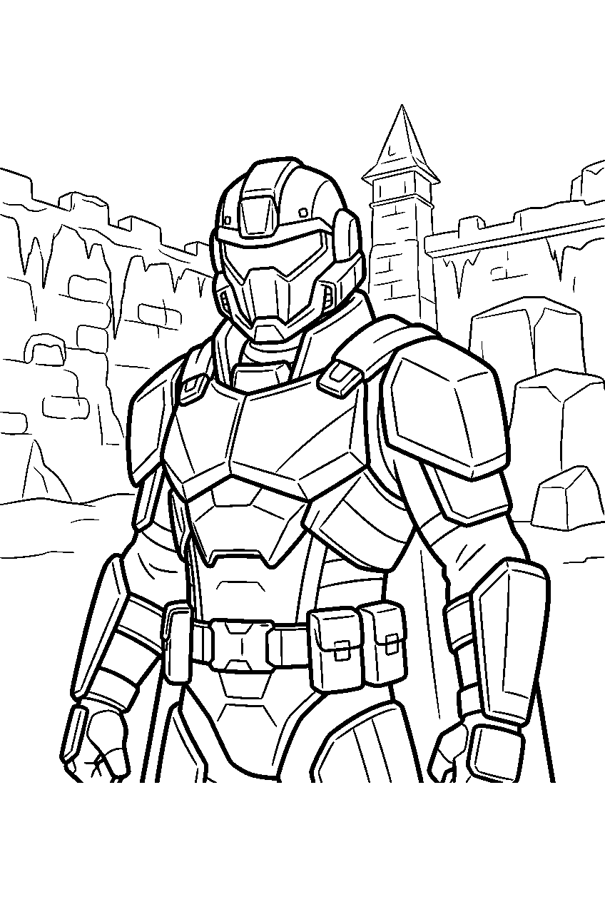 fortnite characters in brutal bastion line art