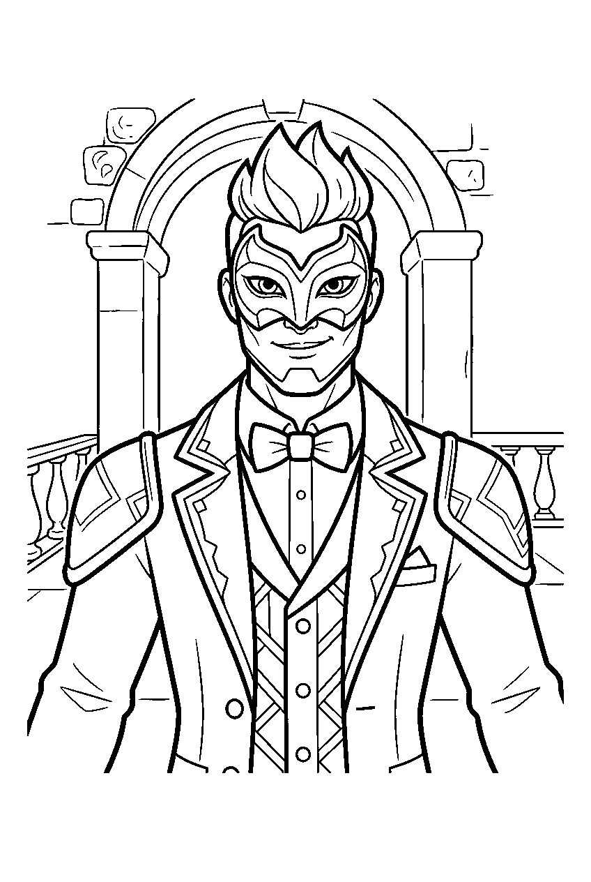 fortnite characters in classy courts line art