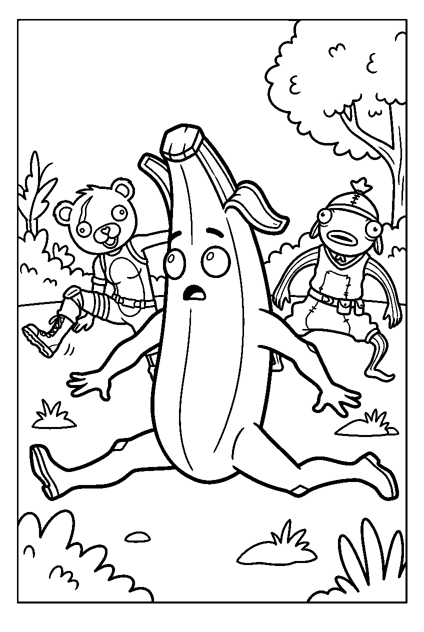 fortnite characters in faulty splits line art