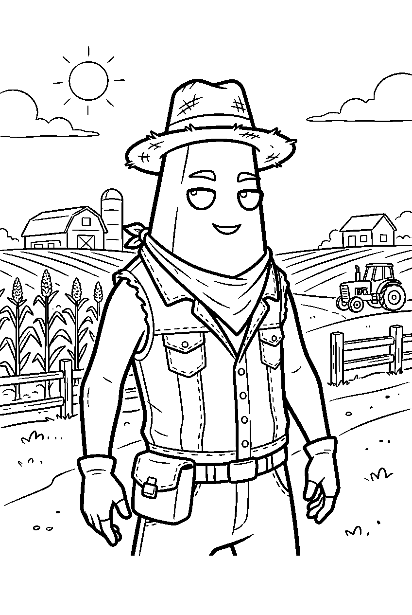 fortnite characters in frenzy fields line art