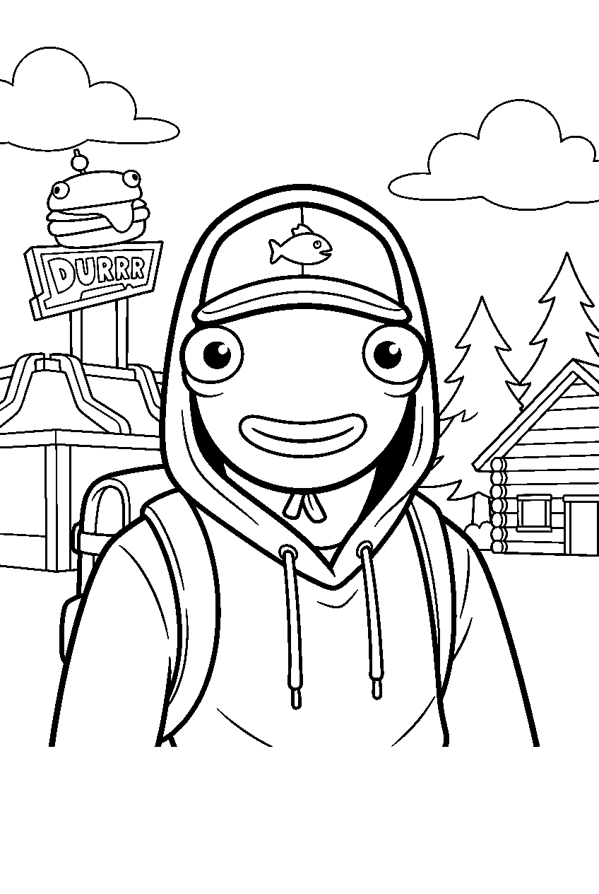 fortnite characters in greasy grove line art