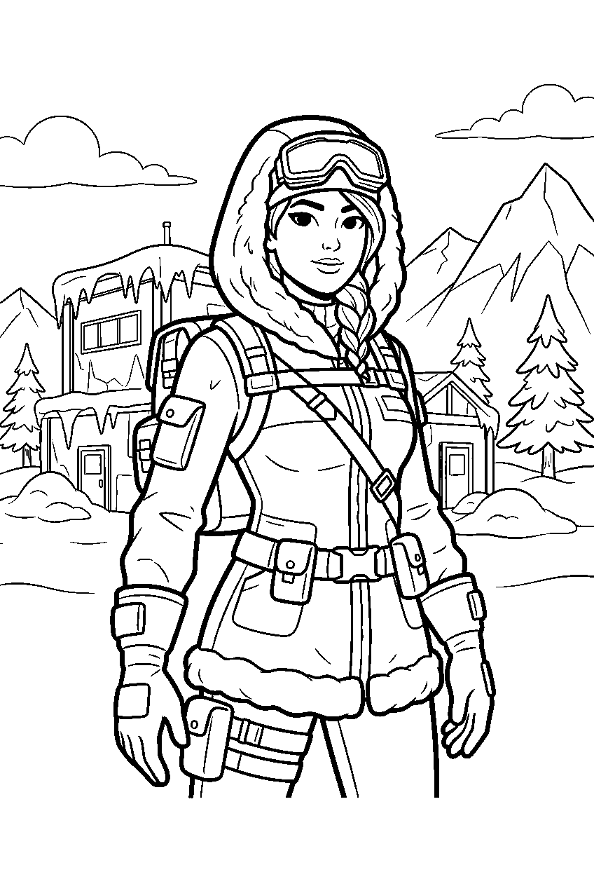 fortnite characters in lonely labs line art