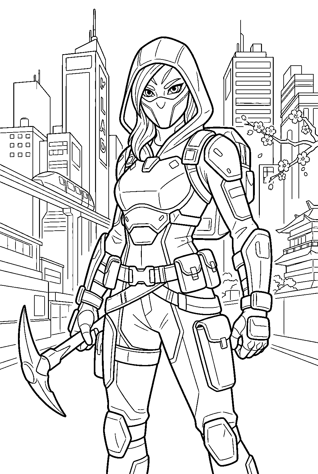 fortnite characters in mega city line art