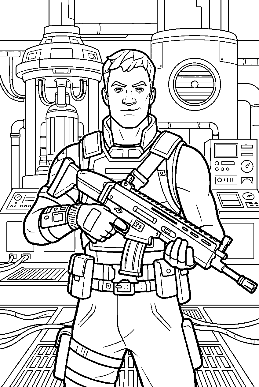 fortnite characters in power station line art