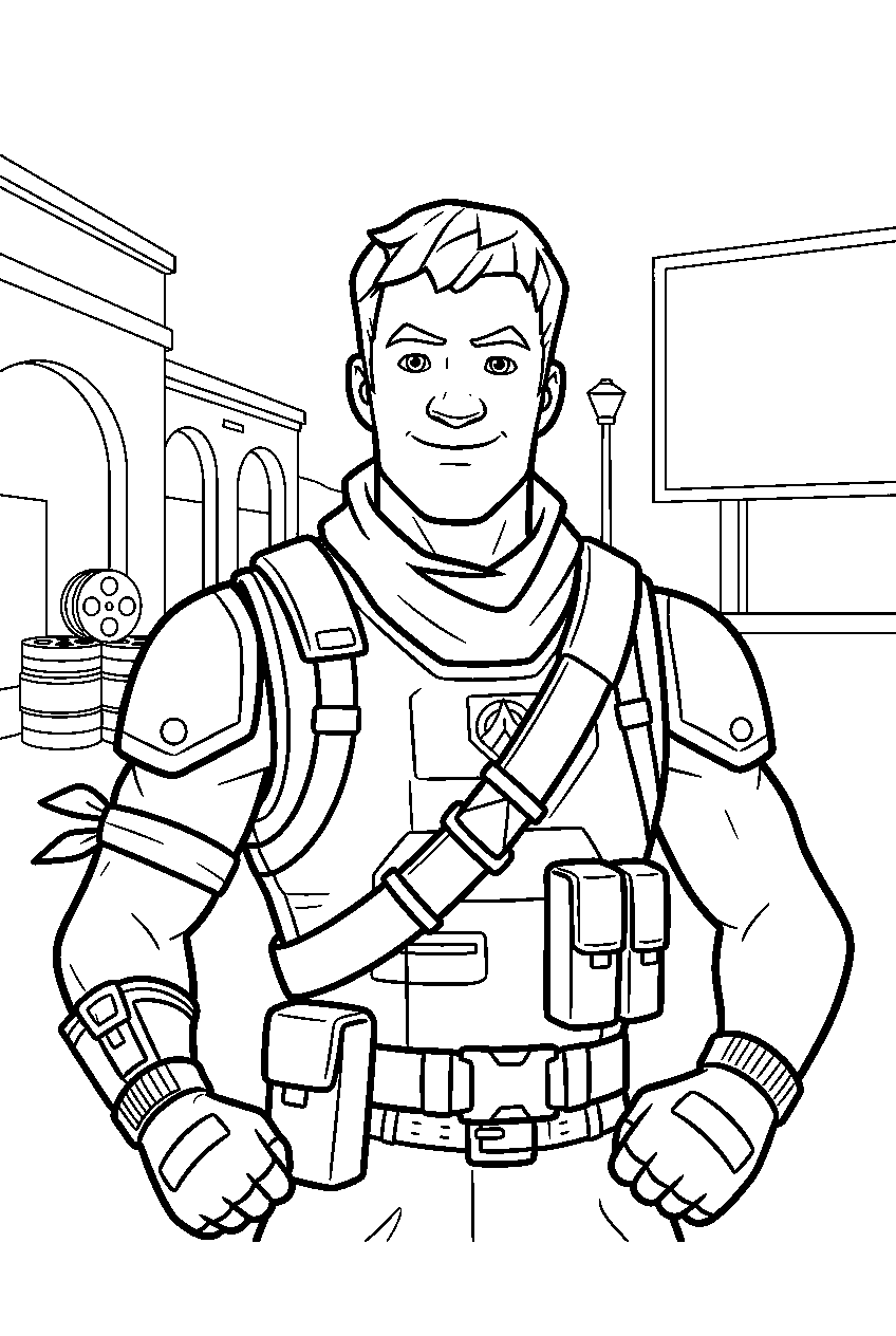 fortnite characters in restored reels line art