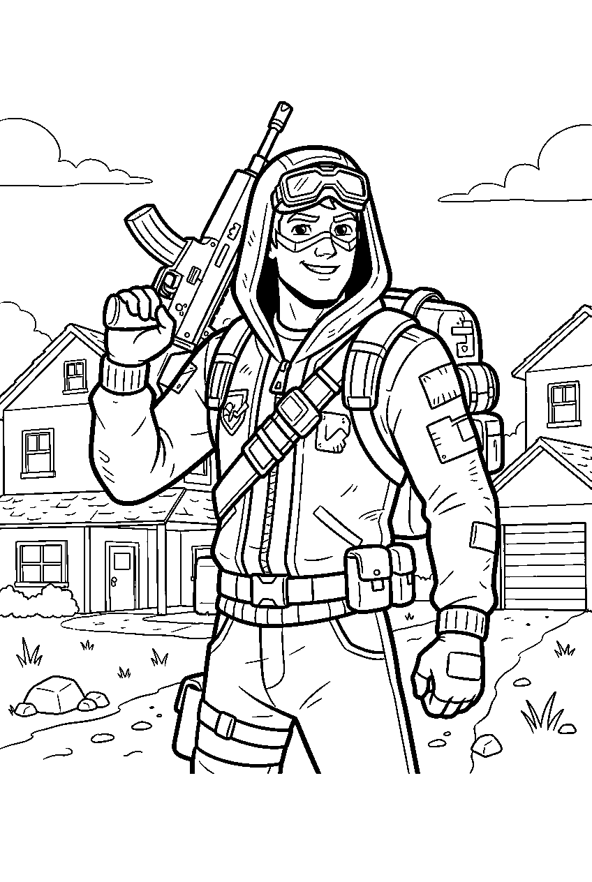 fortnite characters in salty springs line art