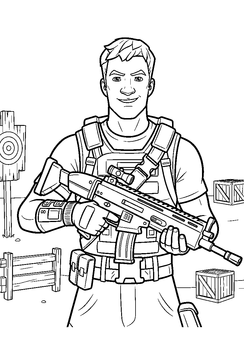 fortnite characters in training grounds line art