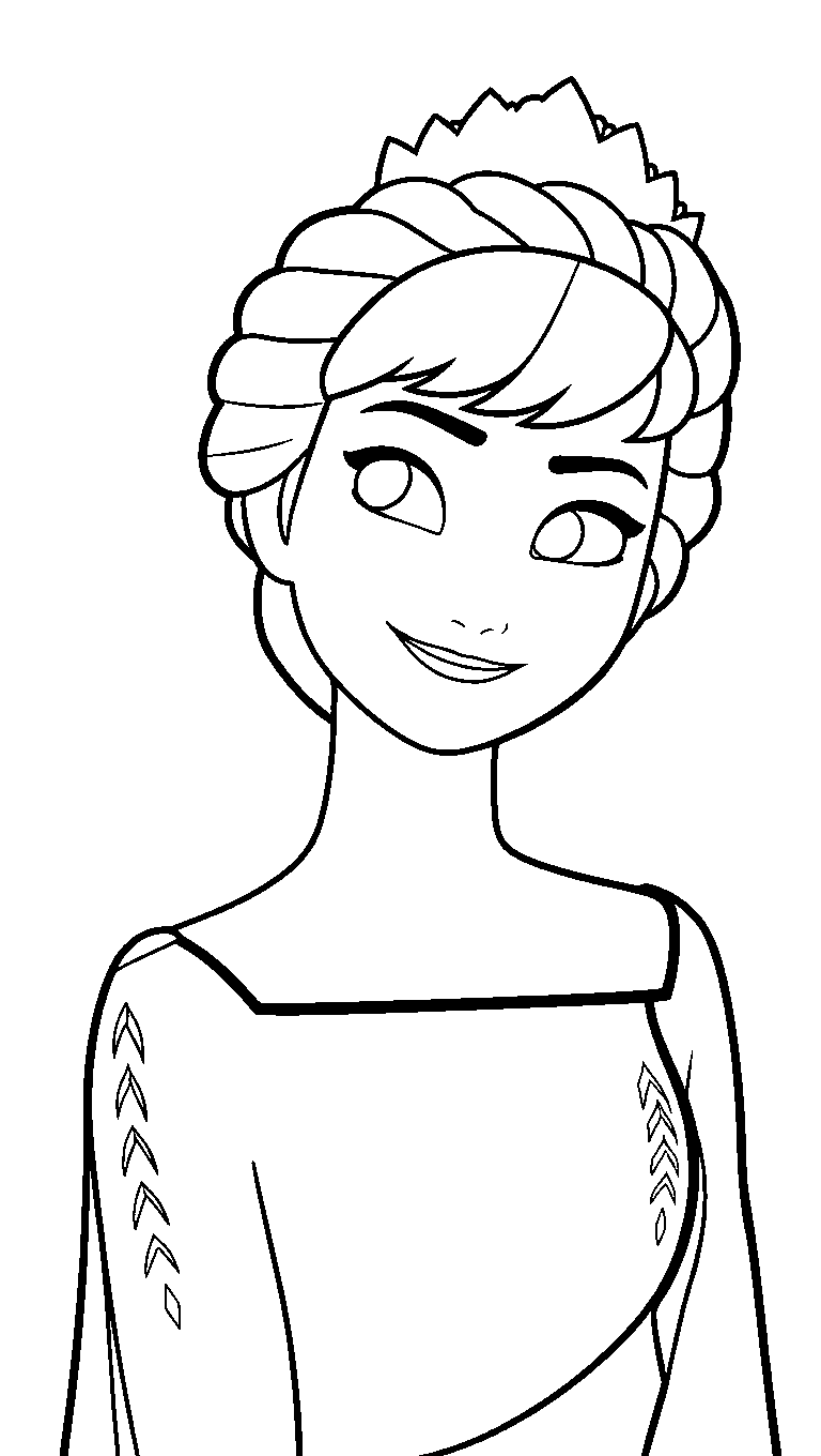 queen anna coronation portrait line art