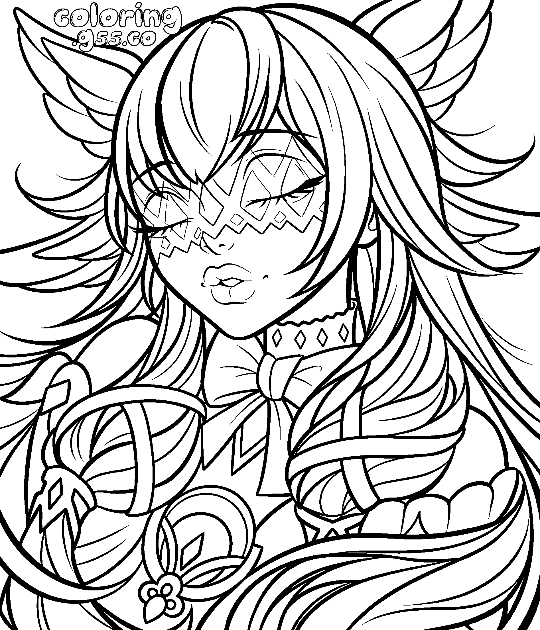 columbina kissing face close up genshin impact anime line art