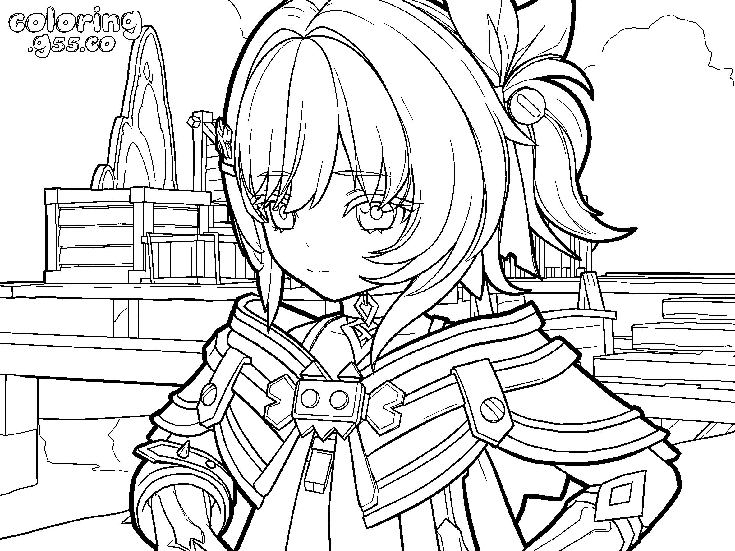 prune chibi close up genshin impact anime line art