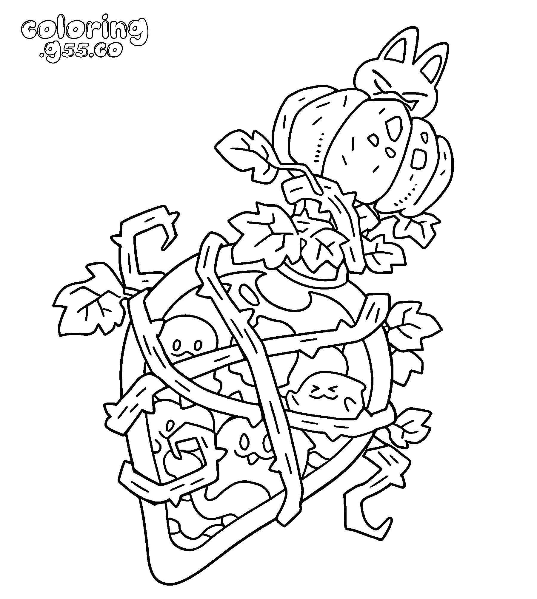kawaii ghost potion bottle line art for kids