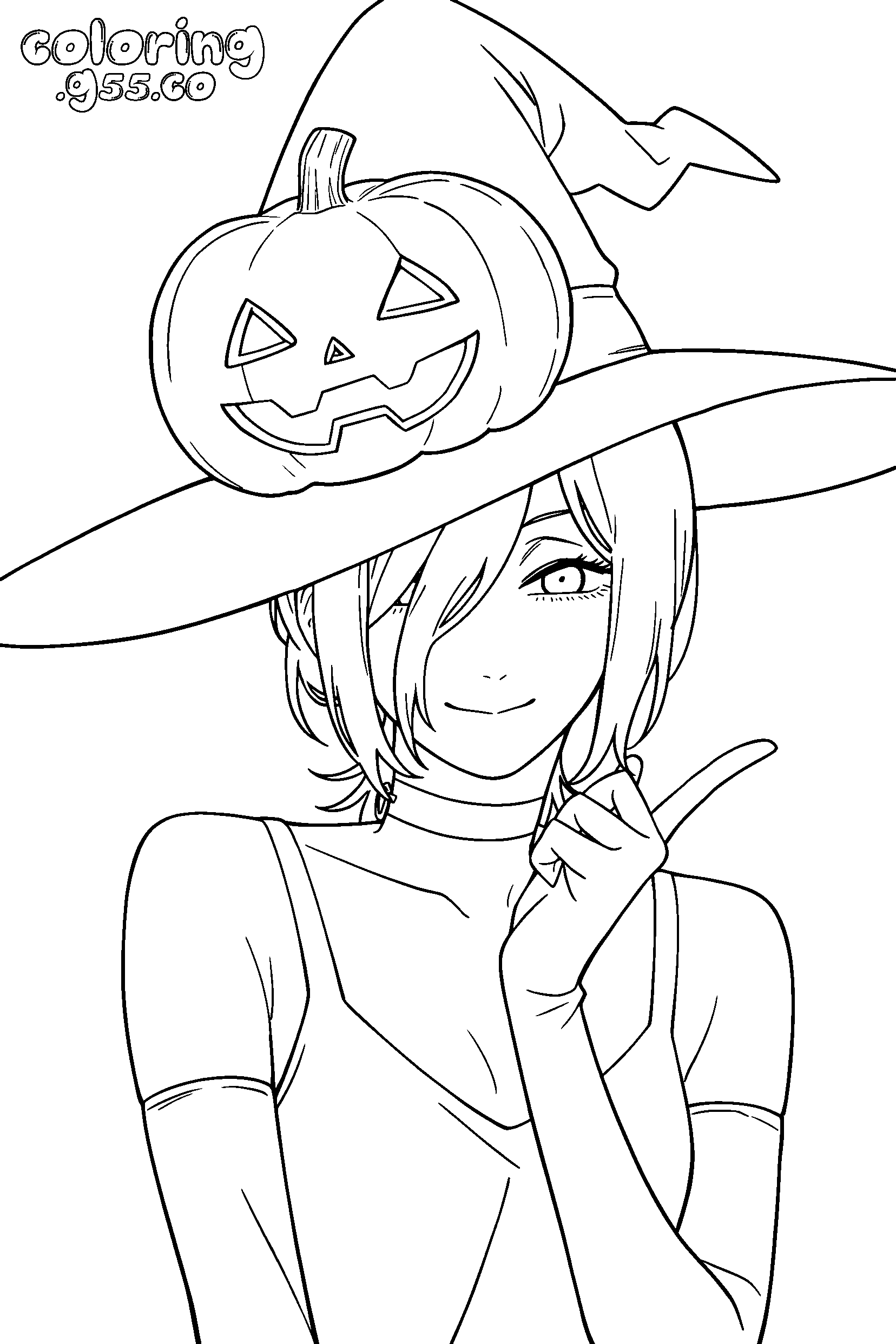 halloween reze chainsaw man line art