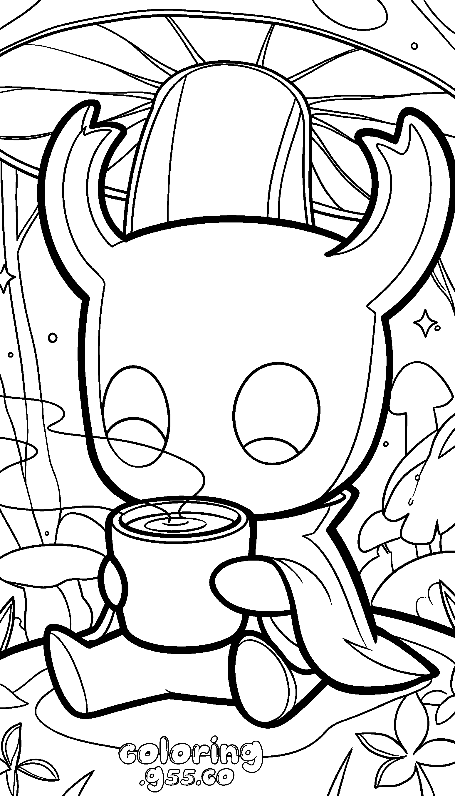 hollow knight halloween line art