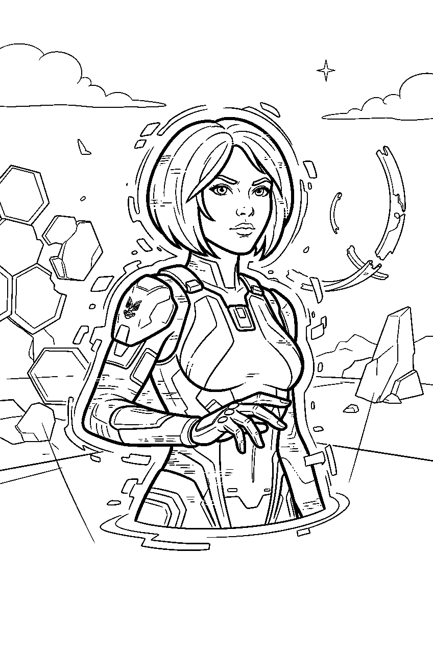 halo cortana appearing in memory on zeta halo line art