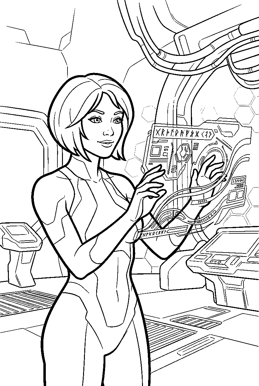 halo cortana decoding covenant data aboard truth and reconciliation line art