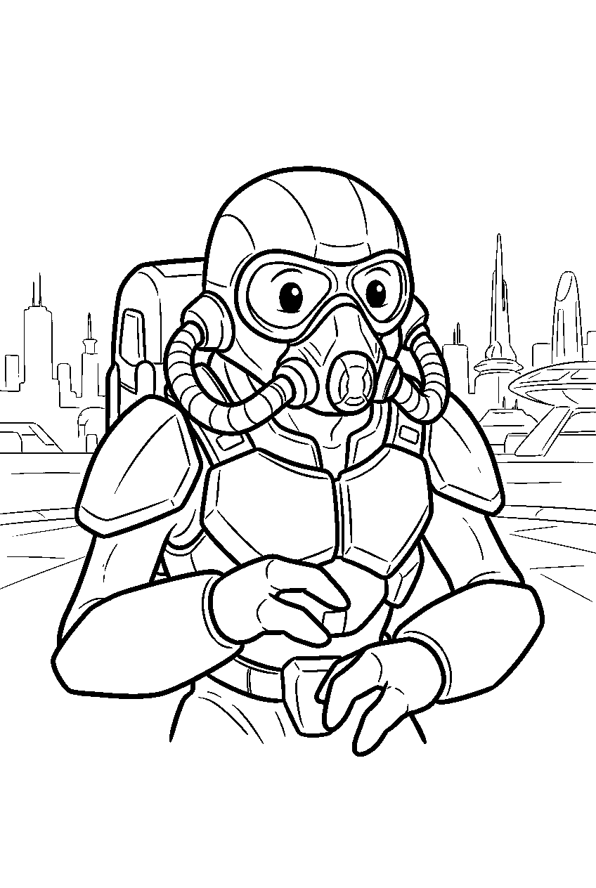 halo grunt in new alexandria line art