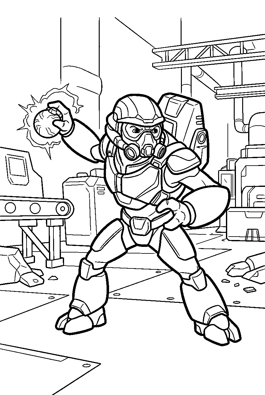 halo grunt throwing plasma grenade in voi factory line art
