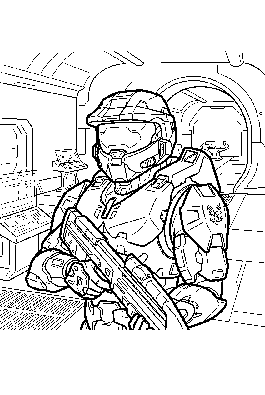 halo game characters aboard truth and reconciliation line art