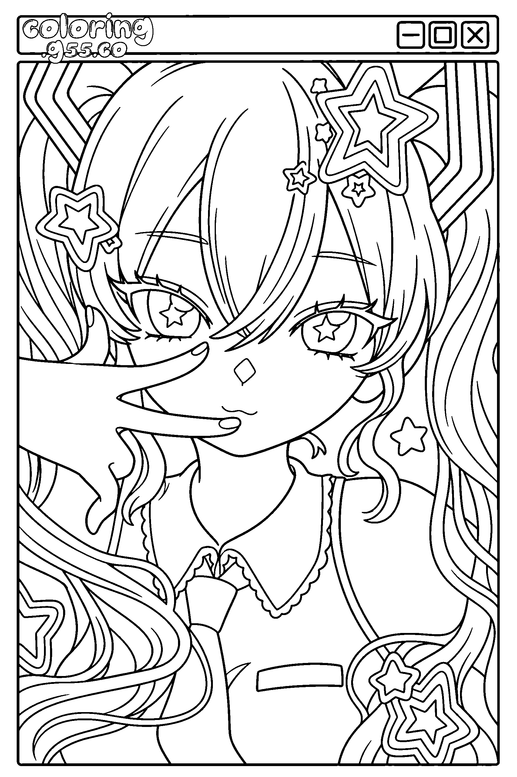 cute hatsune miku peace sign line art