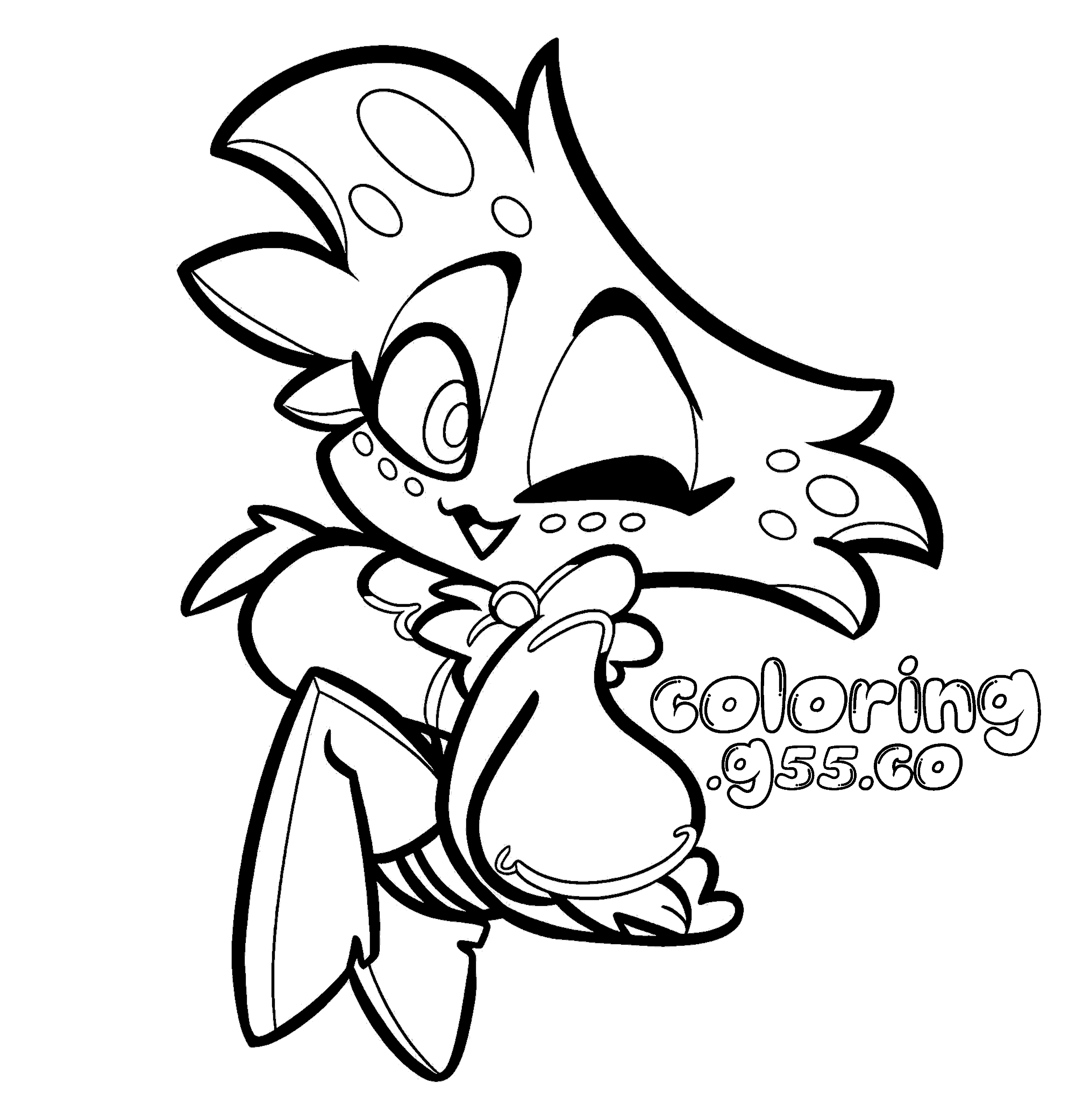 cute chibi angel dust winking hazbin hotel line art for kids