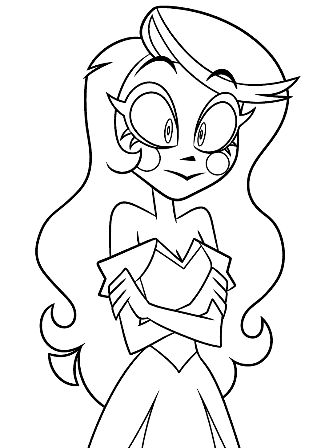 charlie morningstar hazbin hotel line art for kids