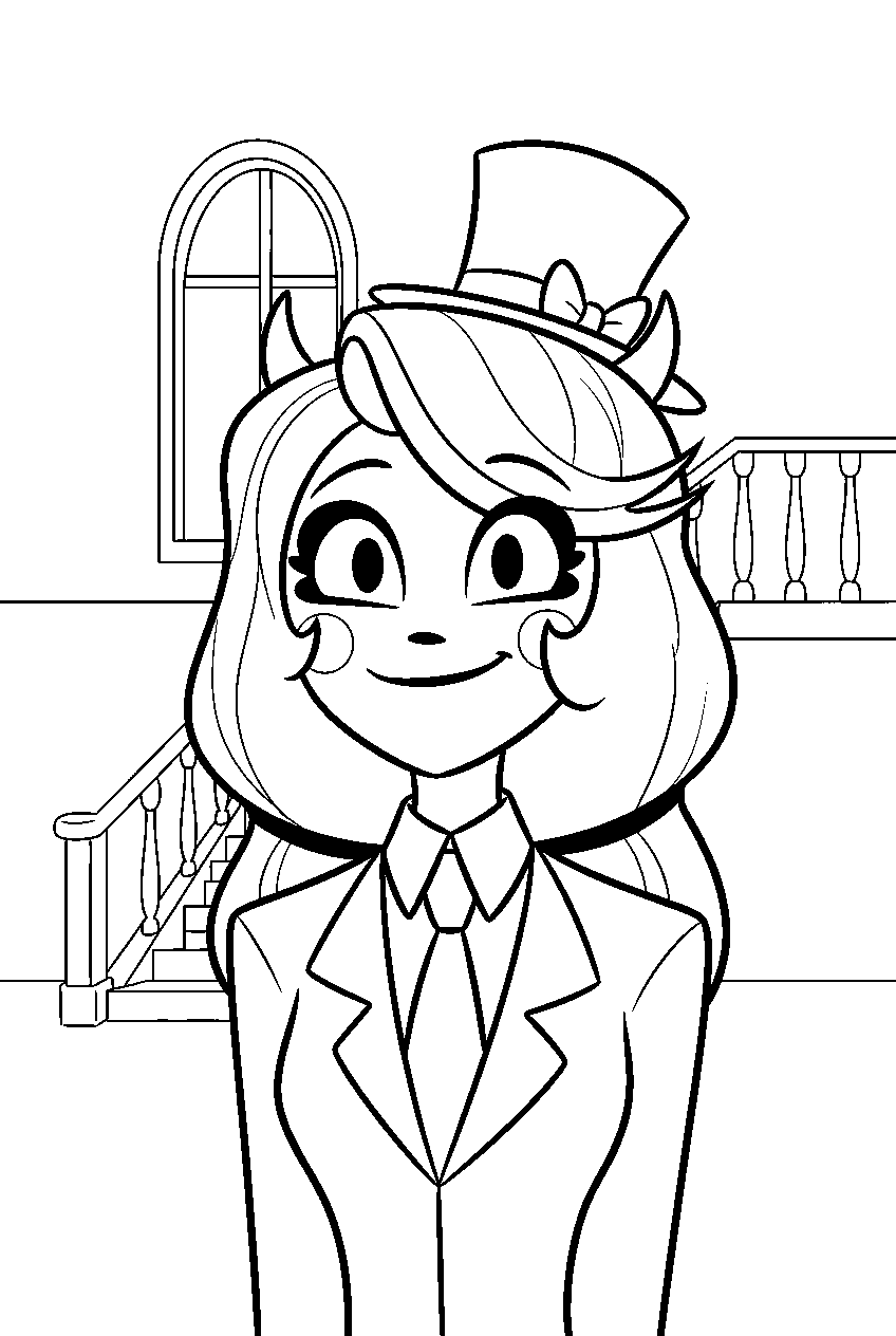 hazbin hotel characters in hazbin hotel line art