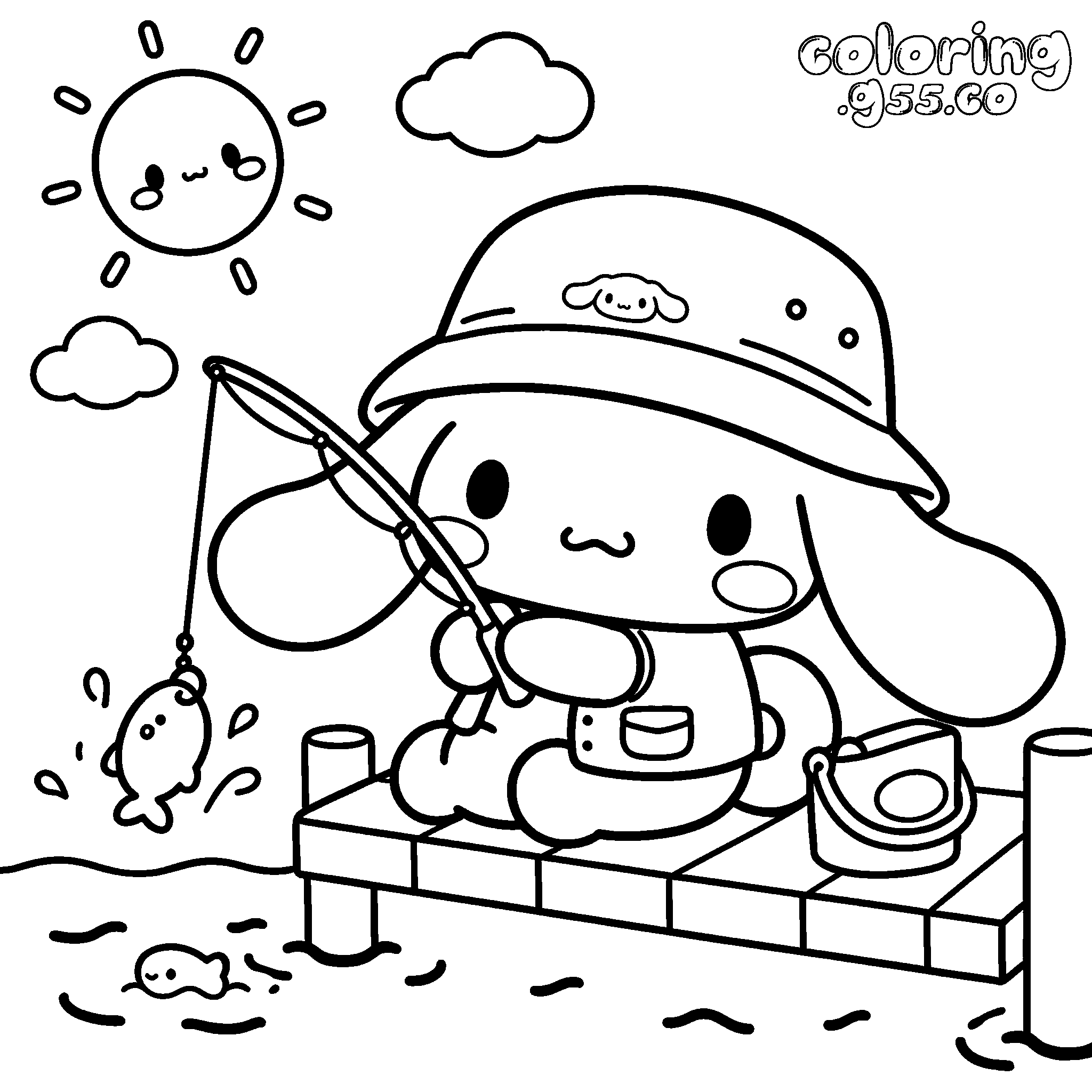 cute cinnamoroll fishing line art