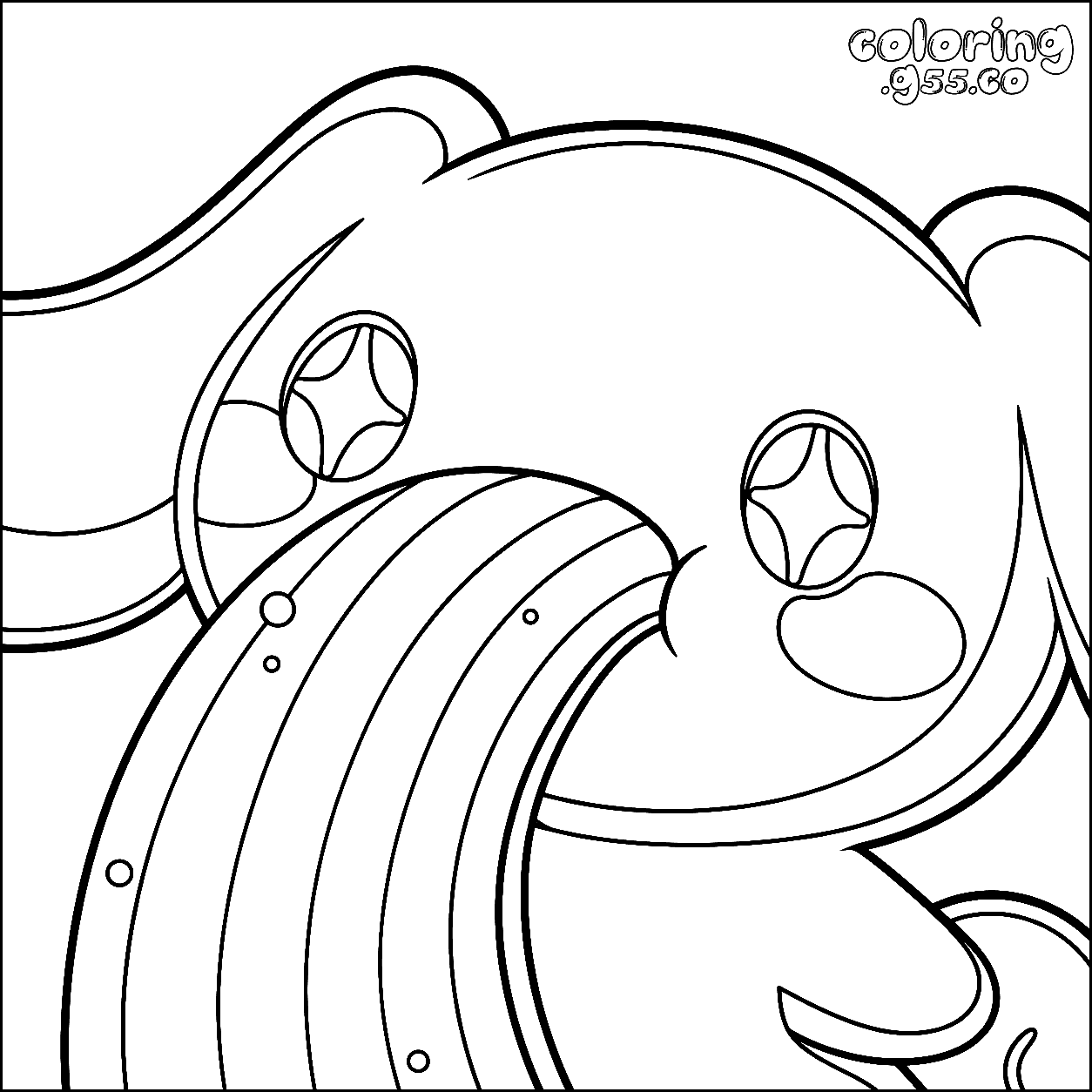 hello kitty friends cinnamoroll vomiting rainbow meme aesthetic line art for kids