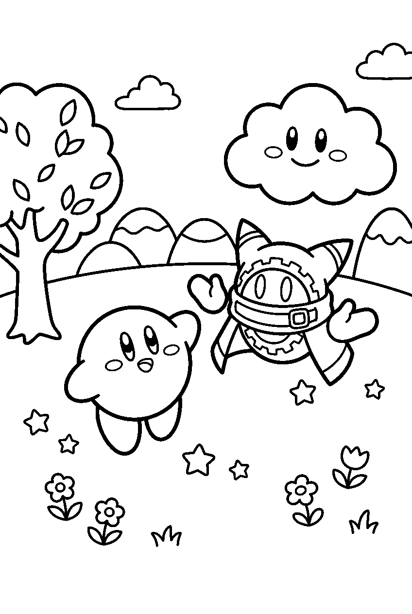 kirby magolor in dream land line art