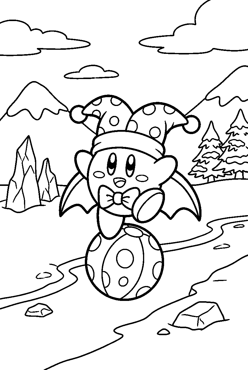 kirby marx in frozen valley line art