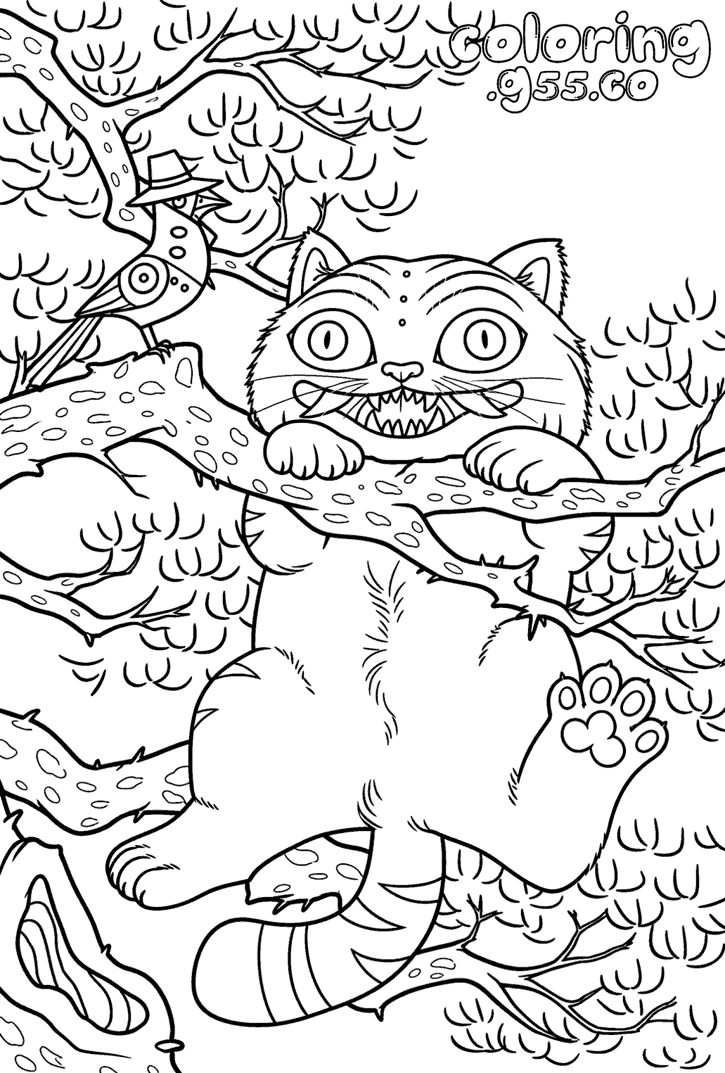 k pop demon hunters funny derpy tiger line art for kids