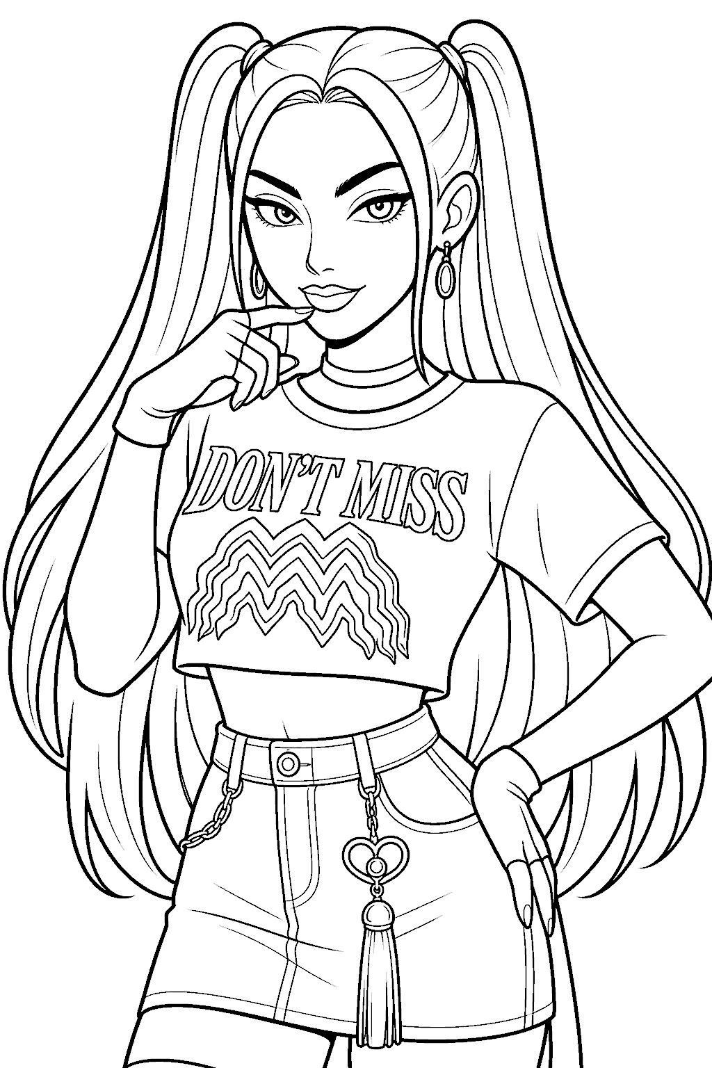 k pop demon hunters mira dont miss outfit line art for kids