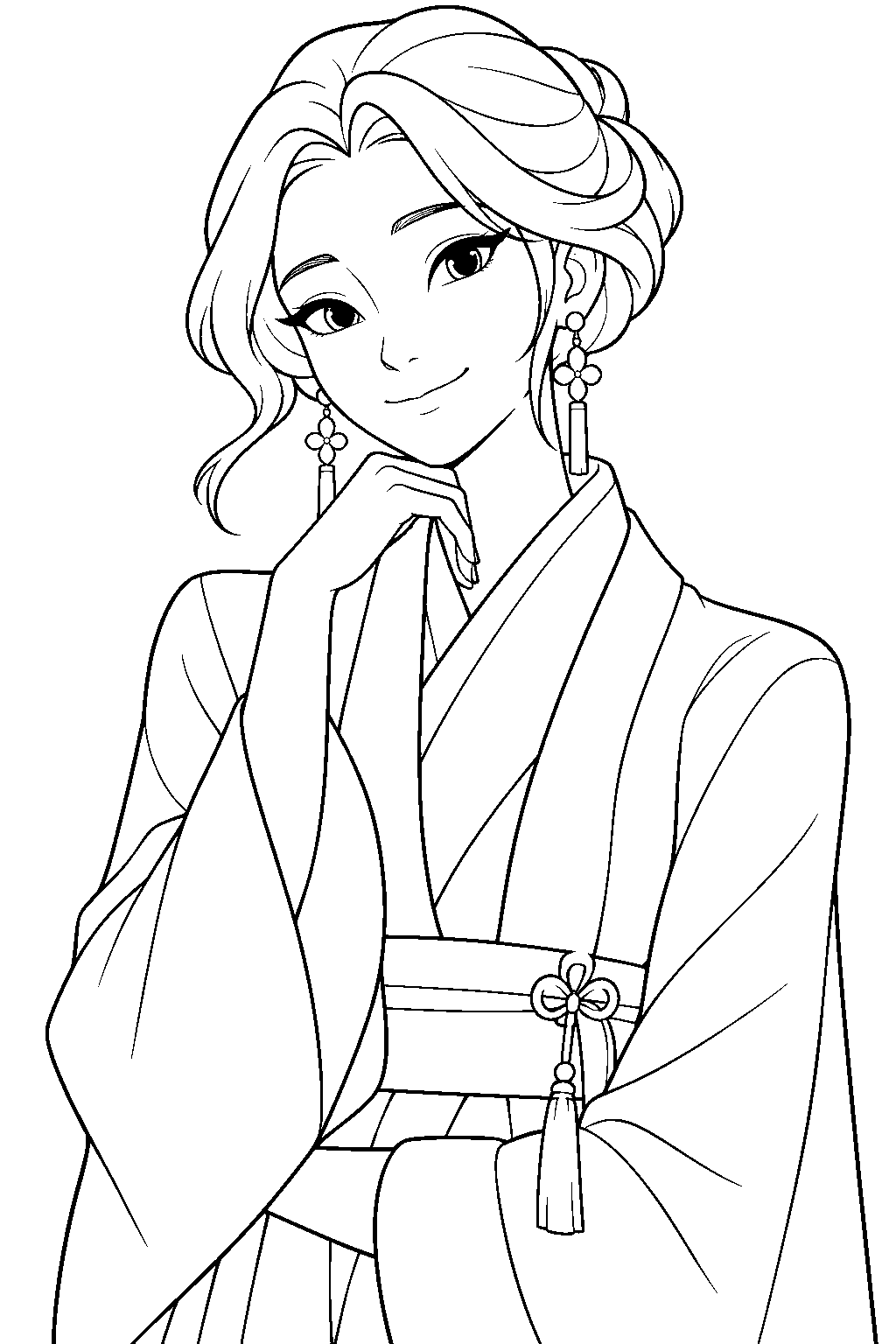kpop demon hunters celine line art