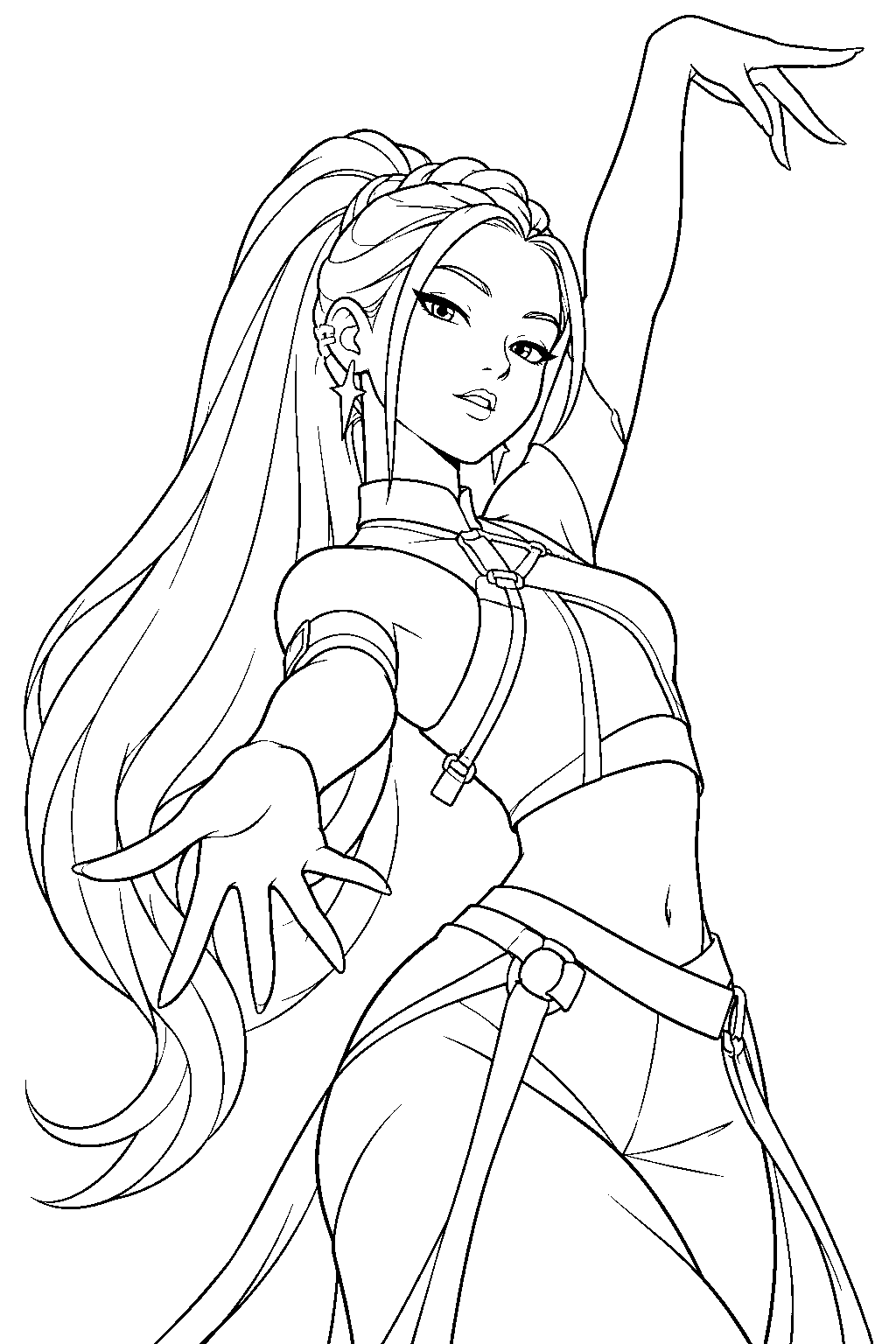 kpop demon hunters mira dancing to golden line art