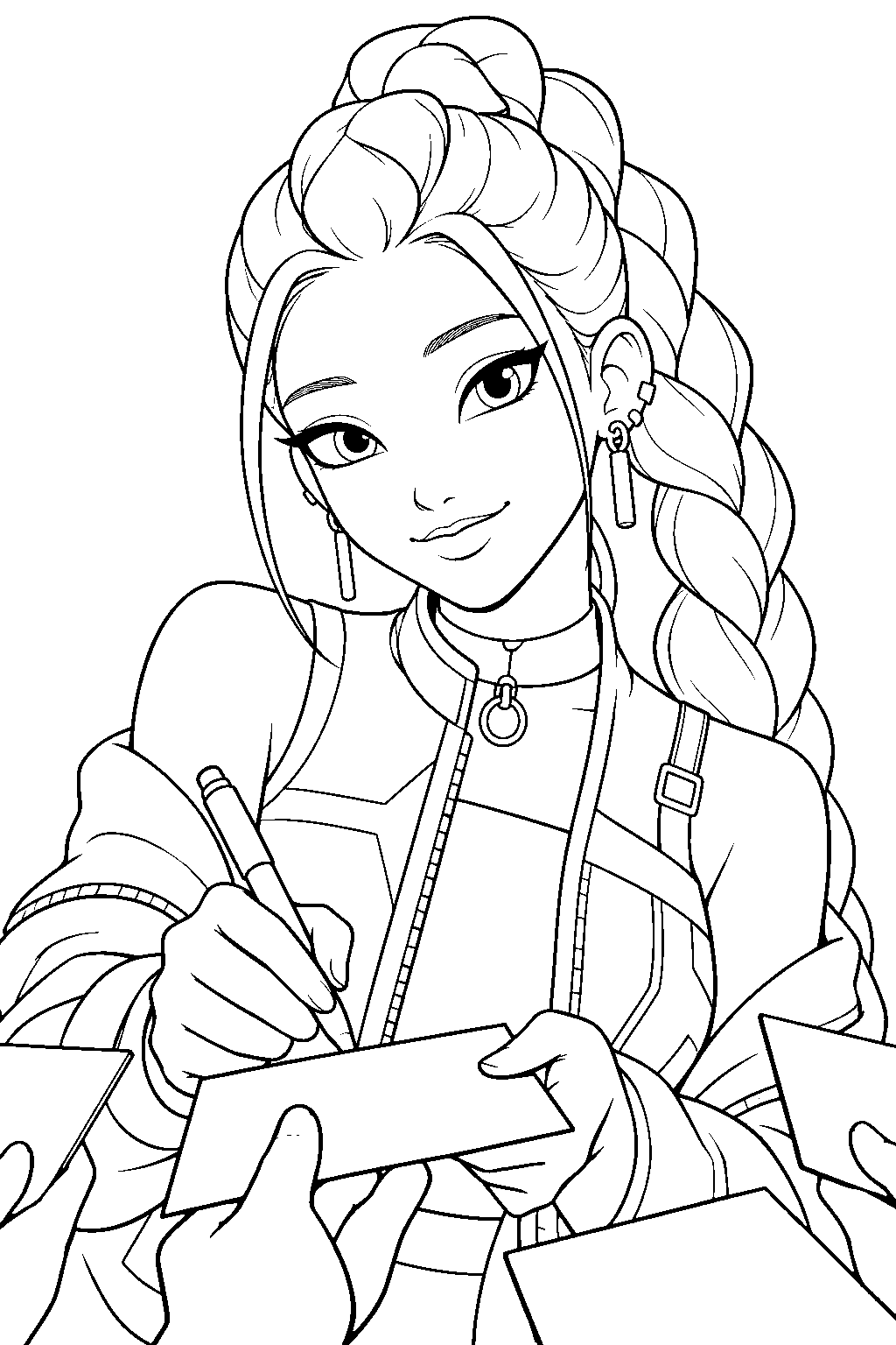 kpop demon hunters rumi signing autographs line art