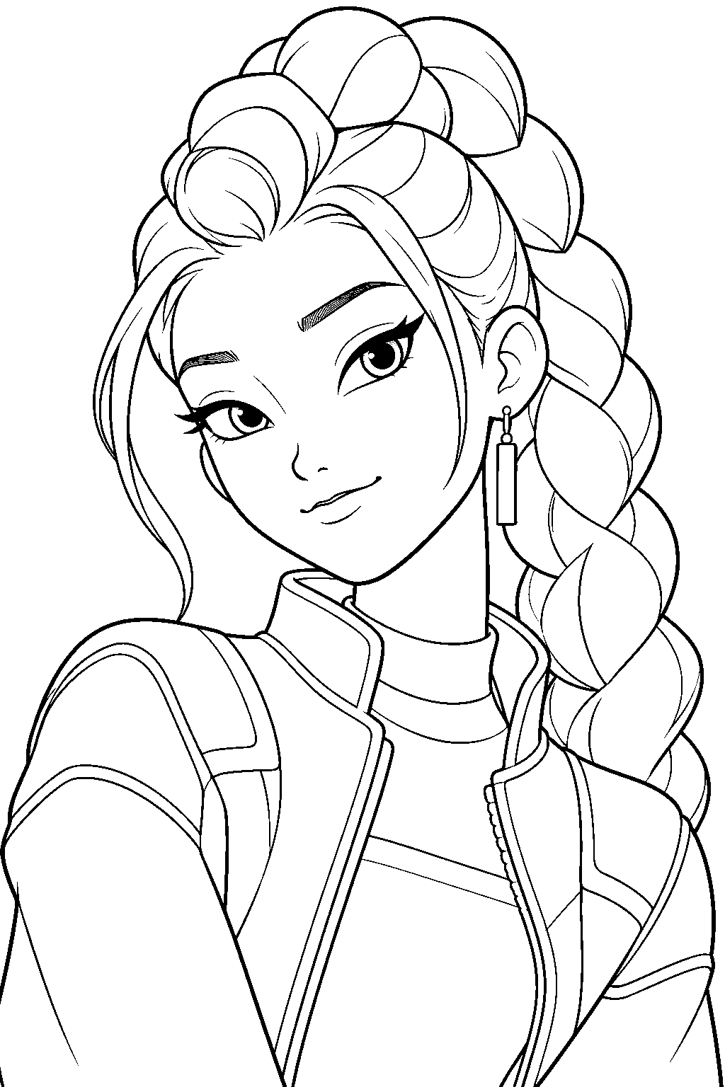 kpop demon hunters young rumi line art