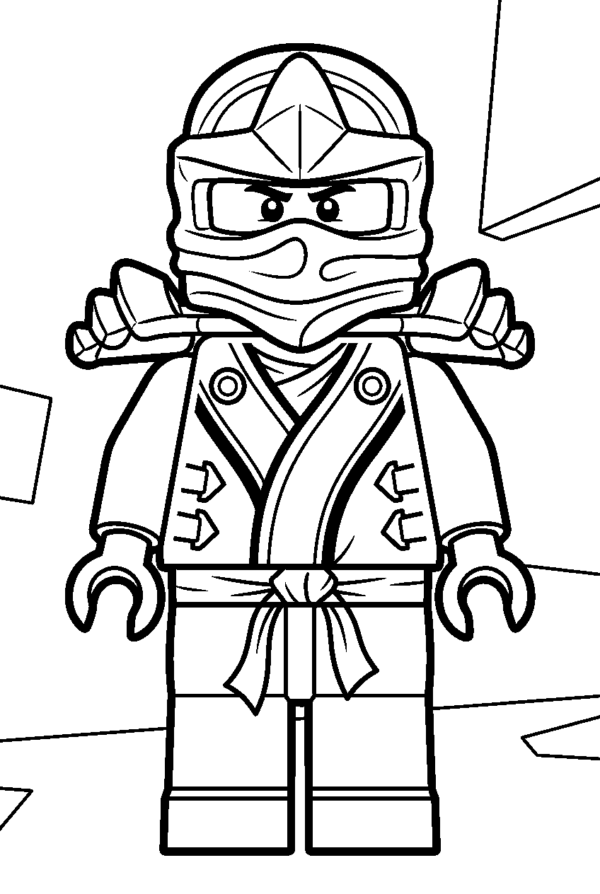lego ninjago jay dx line art
