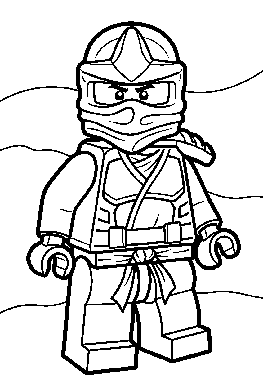 lego ninjago jay walker blue ninja line art