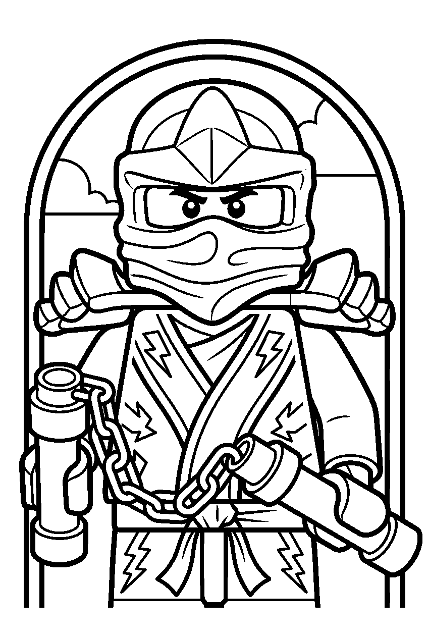 lego ninjago jay zx line art