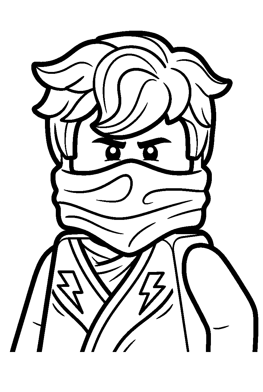 lego ninjago movie jay line art
