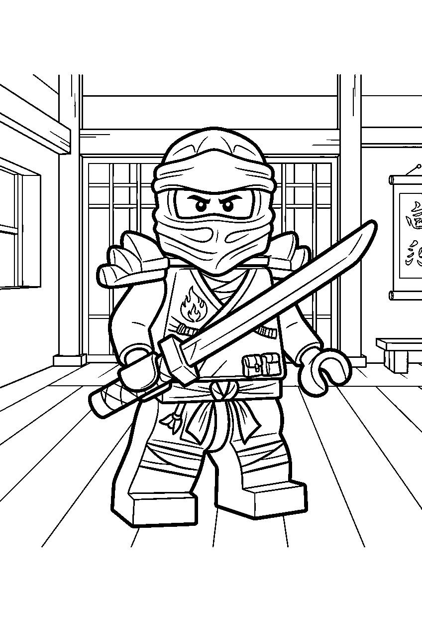 lego ninjago kai in ninja dojo temple line art