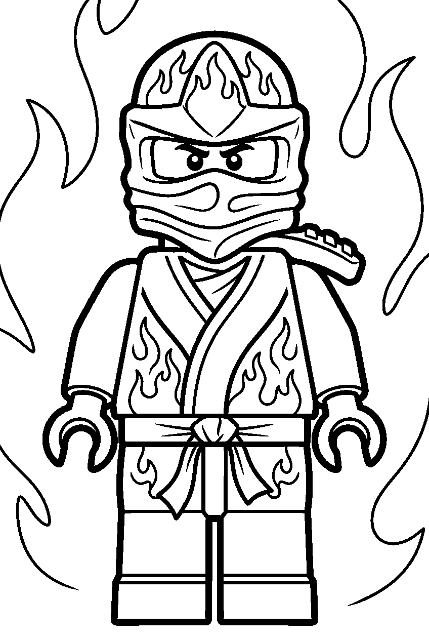 lego ninjago kai nrg line art